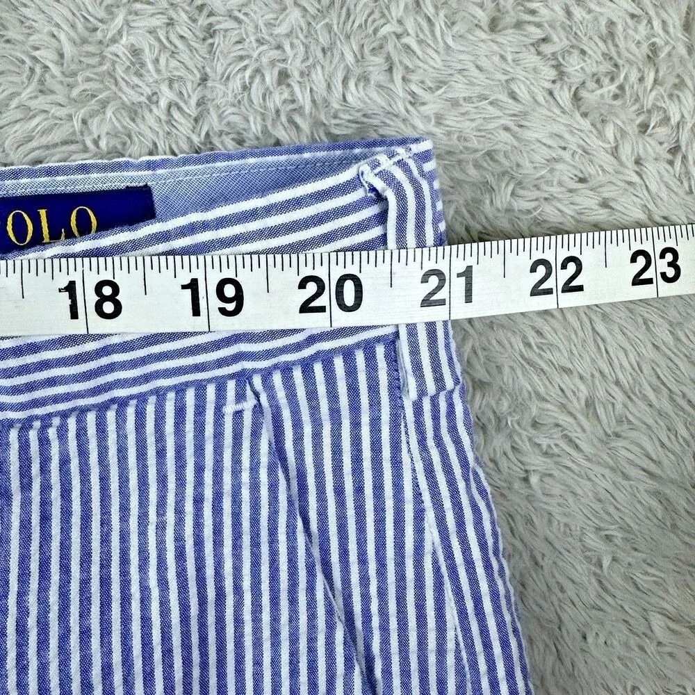 Polo Ralph Lauren Men's Shorts 42 Preppy Seersucker Stripe Stretch‎ Classic Fit